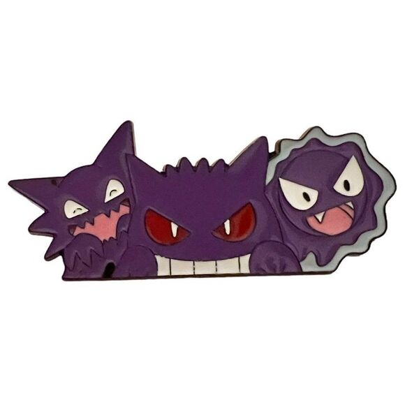 Pokemon Cute Ghosts Type Haunter Gengar Ghastly Enamel Pin - Picture 2 of 6